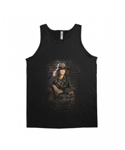 Whitney Houston Unisex Tank Top | Whitney Leopard Hat Photo Design Distressed Shirt $5.60 Shirts