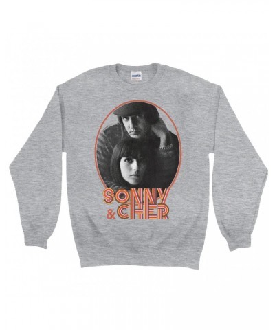 Sonny & Cher Sweatshirt | Caesar And Cleo Photo And Retro Frame Distressed Sweatshirt $10.91 Sweatshirts