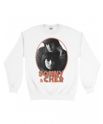 Sonny & Cher Sweatshirt | Caesar And Cleo Photo And Retro Frame Distressed Sweatshirt $10.91 Sweatshirts