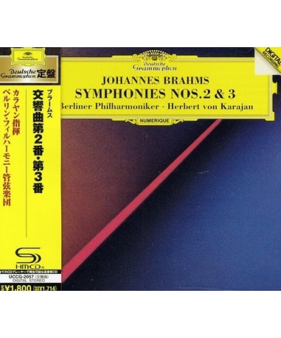 Herbert von Karajan BRAHMS: SYMPHONIES NOS. 2 & 3 CD $7.35 CD