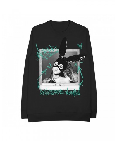 Ariana Grande World Tour Tag Black Crewneck $7.58 Sweatshirts