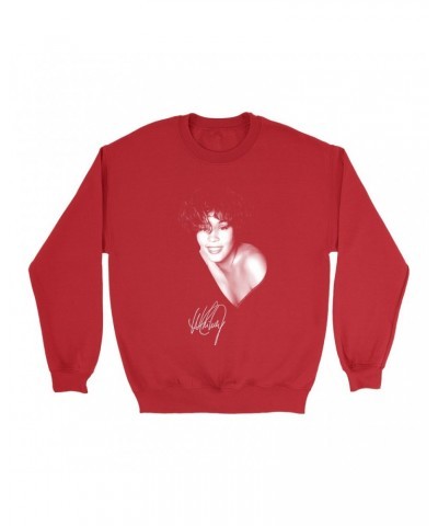 Whitney Houston Sweatshirt | White Whitney Photo And Signature Sweatshirt $9.16 Sweatshirts