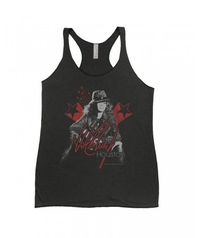 Whitney Houston Ladies' Tank Top | Red Star Design Distressed Shirt $5.60 Shirts