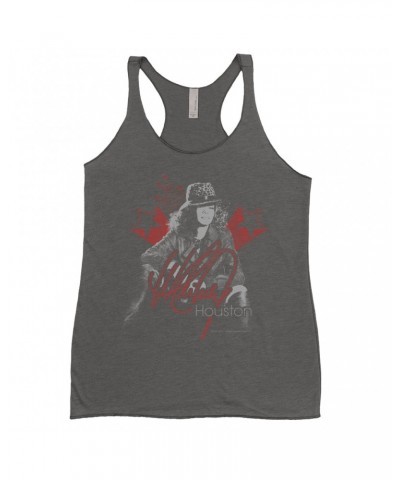 Whitney Houston Ladies' Tank Top | Red Star Design Distressed Shirt $5.60 Shirts