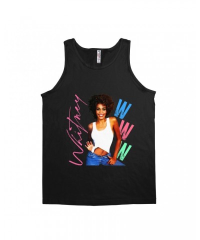 Whitney Houston Unisex Tank Top | Whitney Pastel W Design Shirt $10.55 Shirts