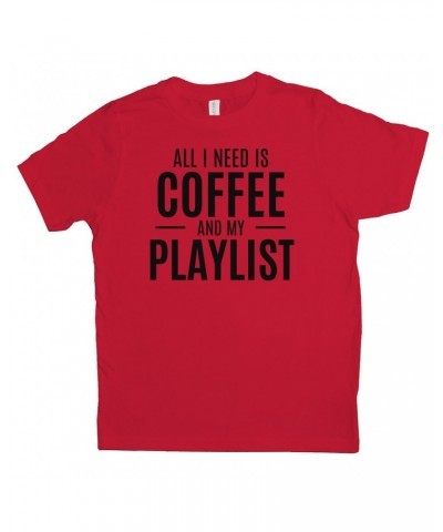 Music Life Kids T-shirt | All I Need Is Coffee & Music Kids Tee $6.01 Kids