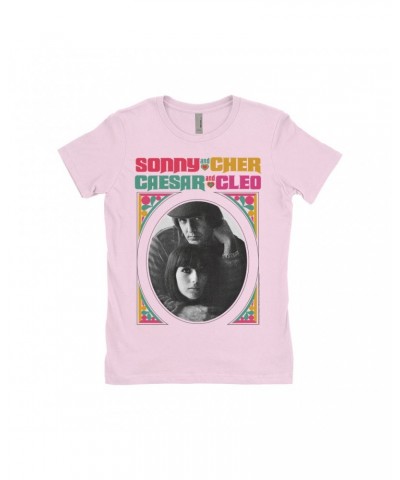 Sonny & Cher Ladies' Boyfriend T-Shirt | Retro Frame Caesar And Cleo Image Shirt $5.73 Shirts