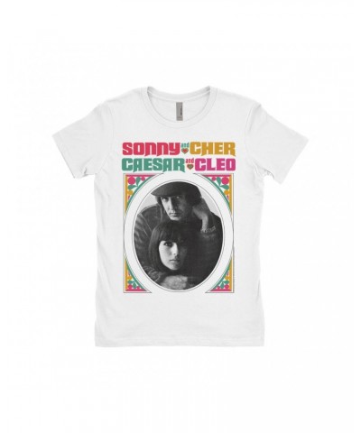 Sonny & Cher Ladies' Boyfriend T-Shirt | Retro Frame Caesar And Cleo Image Shirt $5.73 Shirts