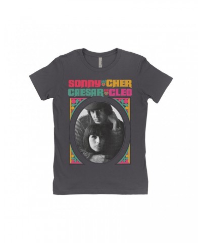 Sonny & Cher Ladies' Boyfriend T-Shirt | Retro Frame Caesar And Cleo Image Shirt $5.73 Shirts