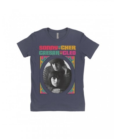 Sonny & Cher Ladies' Boyfriend T-Shirt | Retro Frame Caesar And Cleo Image Shirt $5.73 Shirts