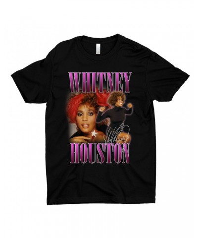 Whitney Houston T-Shirt | Purple Collage Design Shirt $6.64 Shirts