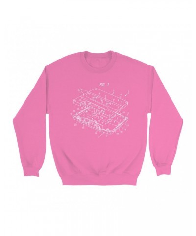 Music Life Colorful Sweatshirt | Cassette Diagram Sweatshirt $11.28 Sweatshirts