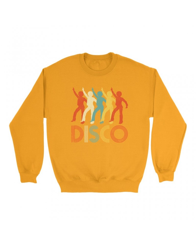 Music Life Colorful Sweatshirt | Colorful Disco Design Distressed Sweatshirt $5.77 Sweatshirts