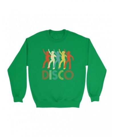 Music Life Colorful Sweatshirt | Colorful Disco Design Distressed Sweatshirt $5.77 Sweatshirts