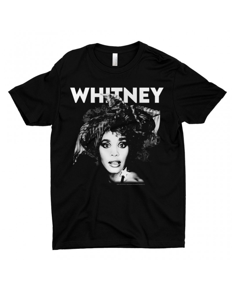 Whitney Houston T-Shirt | 1987 Photo White Whitney Design Shirt $5.73 Shirts