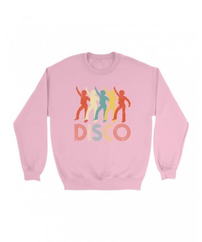 Music Life Colorful Sweatshirt | Colorful Disco Design Distressed Sweatshirt $5.77 Sweatshirts