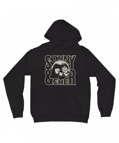 Sonny & Cher Hoodie | Retro Logo And Photo Distressed Hoodie $8.24 Sweatshirts