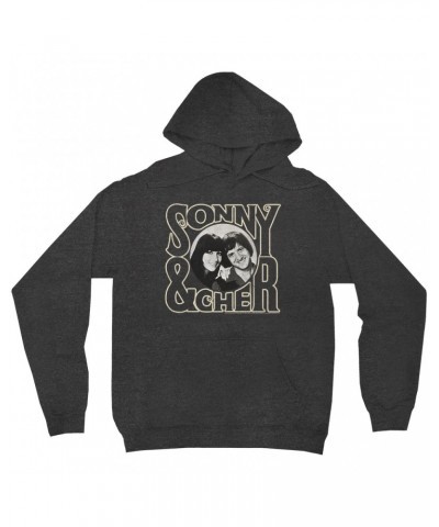 Sonny & Cher Hoodie | Retro Logo And Photo Distressed Hoodie $8.24 Sweatshirts