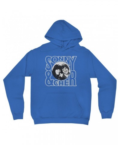 Sonny & Cher Hoodie | Retro Logo And Photo Distressed Hoodie $8.24 Sweatshirts