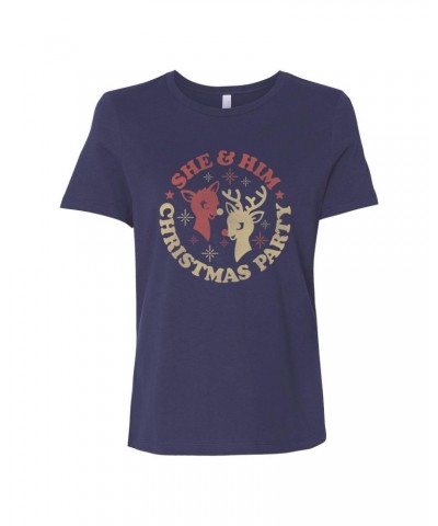 She & Him Ladies Reindeer Tee $6.79 Shirts