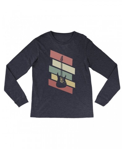 Music Life Heather Long Sleeve Shirt | Guitar Geometry Shirt $10.07 Shirts