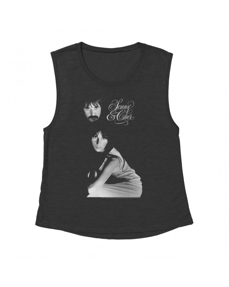 Sonny & Cher Ladies' Muscle Tank Top | The Two Of Us Photo And Logo Shirt $6.23 Shirts