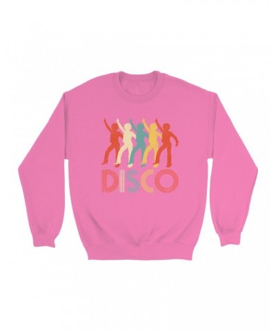 Music Life Colorful Sweatshirt | Colorful Disco Design Distressed Sweatshirt $5.77 Sweatshirts