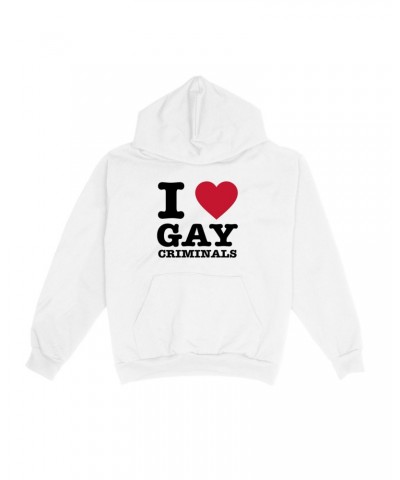 Miles McKenna I 3 Gay Criminals White Hoodie $12.77 Sweatshirts