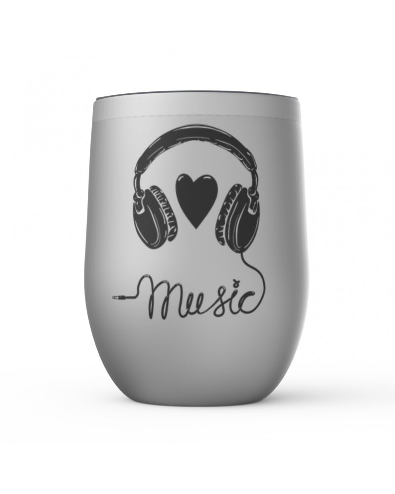 Music Life Wine Tumbler | I Heart Music Stemless Wine Tumbler $11.68 Drinkware