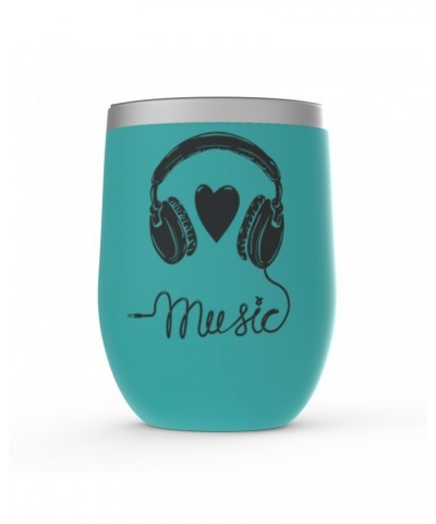 Music Life Wine Tumbler | I Heart Music Stemless Wine Tumbler $11.68 Drinkware